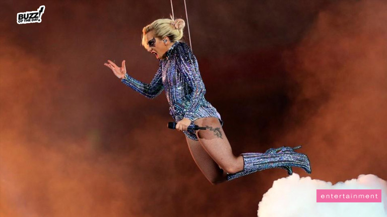 Lady Gaga’s Super Bowl jump was fake