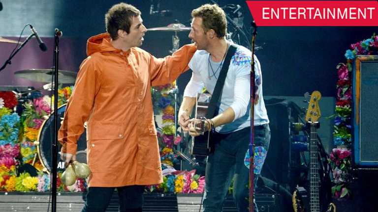 Liam Gallagher and Coldplay perform Oasis' “Live Forever” 