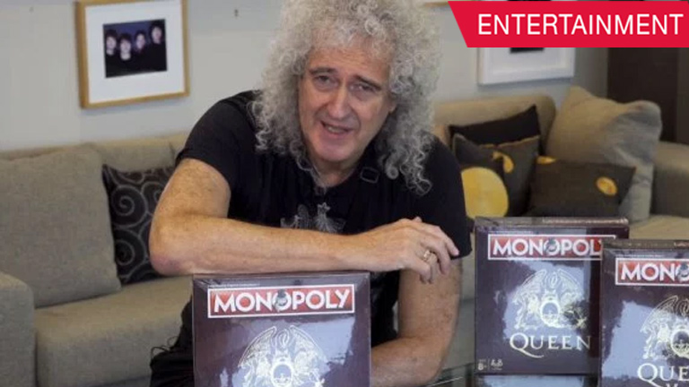 Brian May unboxes the new Queen Monopoly board game