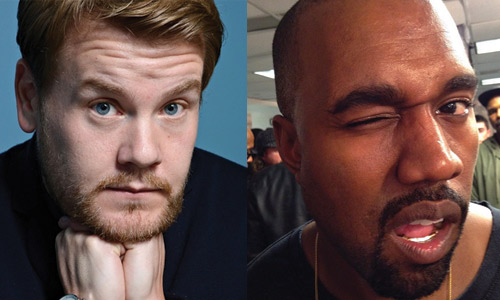  James Corden and Kanye West