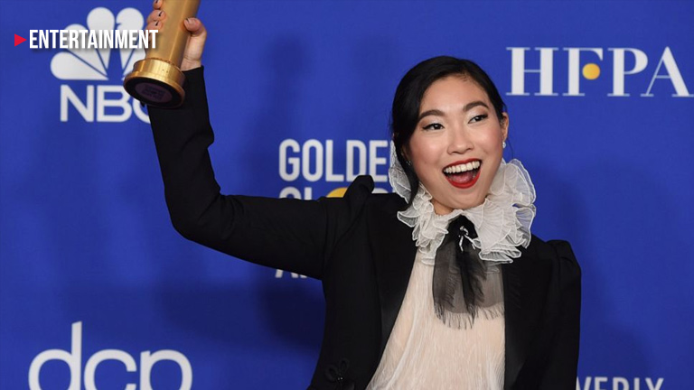 Awkwafina wins her first Globe for The Farewell