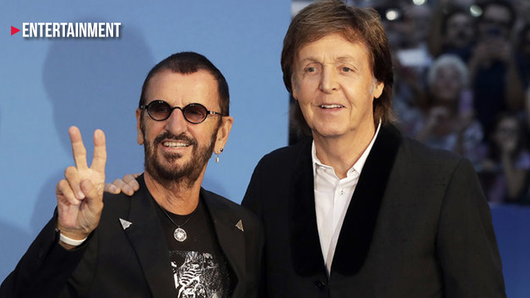 Paul McCartney and Ringo Starr reunite to perform Beatles classics in LA Concert